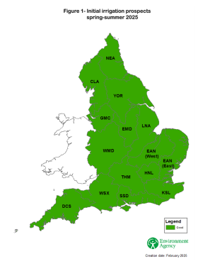 EA Irrigation Prospects map